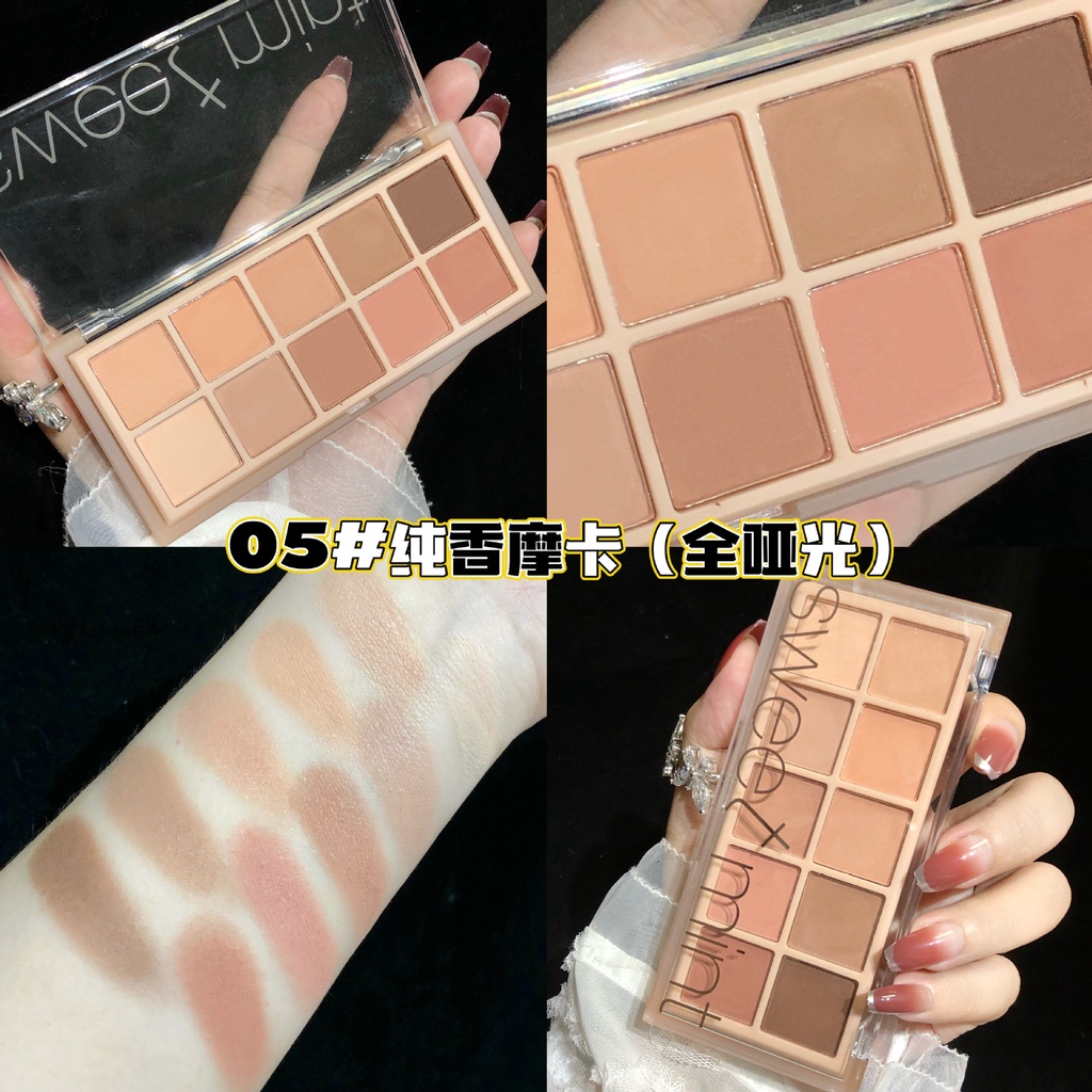 Bảng Phấn Mắt 10 Màu Sắc Tông Lì / Hiệu Ứng Nhũ Ngọc Trai Trang Điểm Cho Nữ / Học Sinh AL64