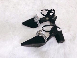 Giày SANDAL bít mũi phối nơ gót 5 phân