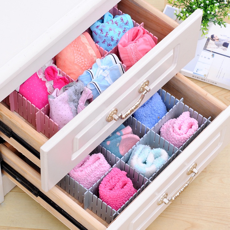 Combo 4 Vách Chia Ngăn Kéo Tủ Thông Minh Bằng Nhưa (47x7cm)