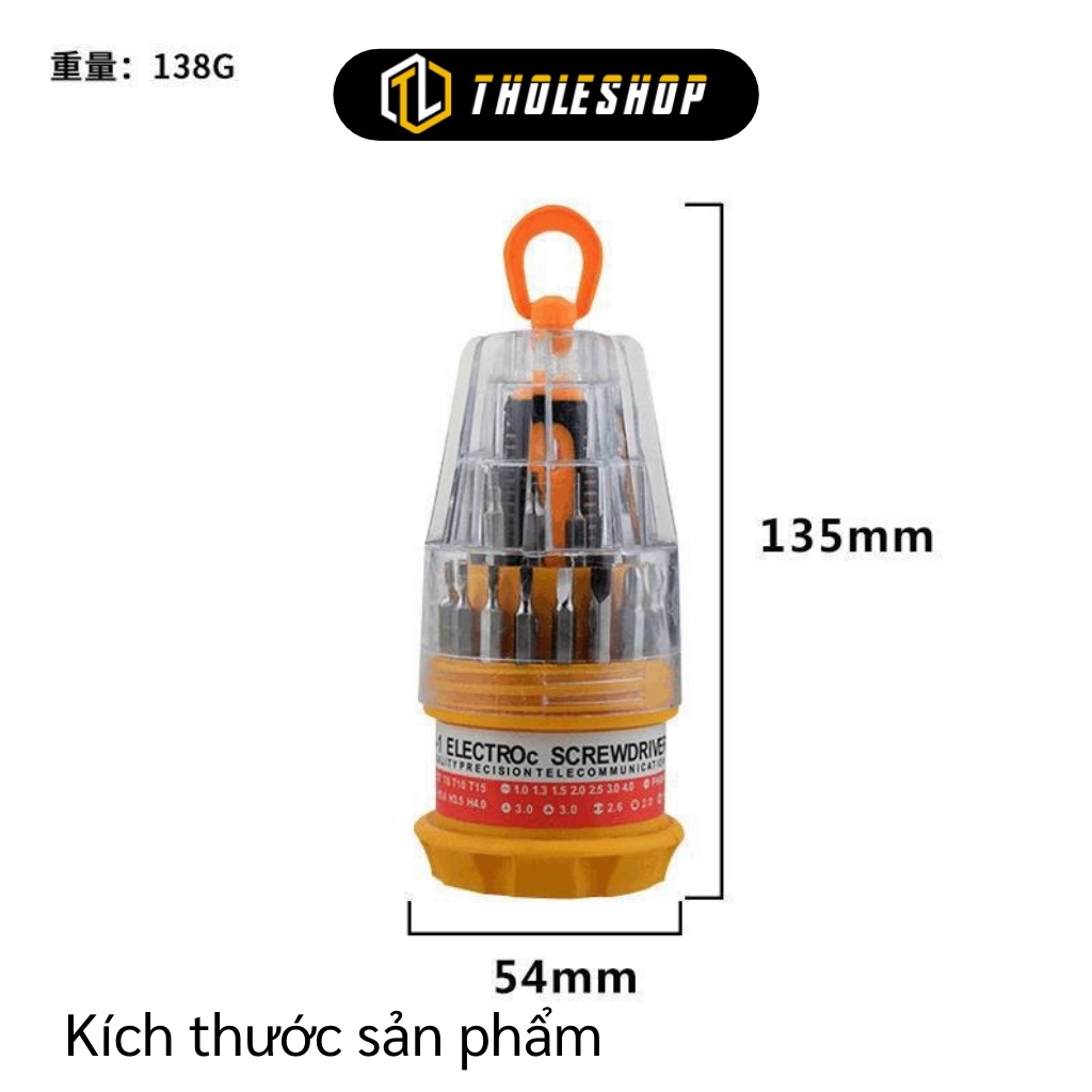 Bộ tua vít 31 đầu đa năng có nam châm hít - Dụng cụ vặn ốc tiện lợi đủ các đầu dẹt, lục giác, dấu cộng 241
