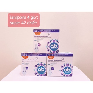 Băng vệ sinh dạng ống Tampon OB đủ size nội địa Đức - MẪU MỚI