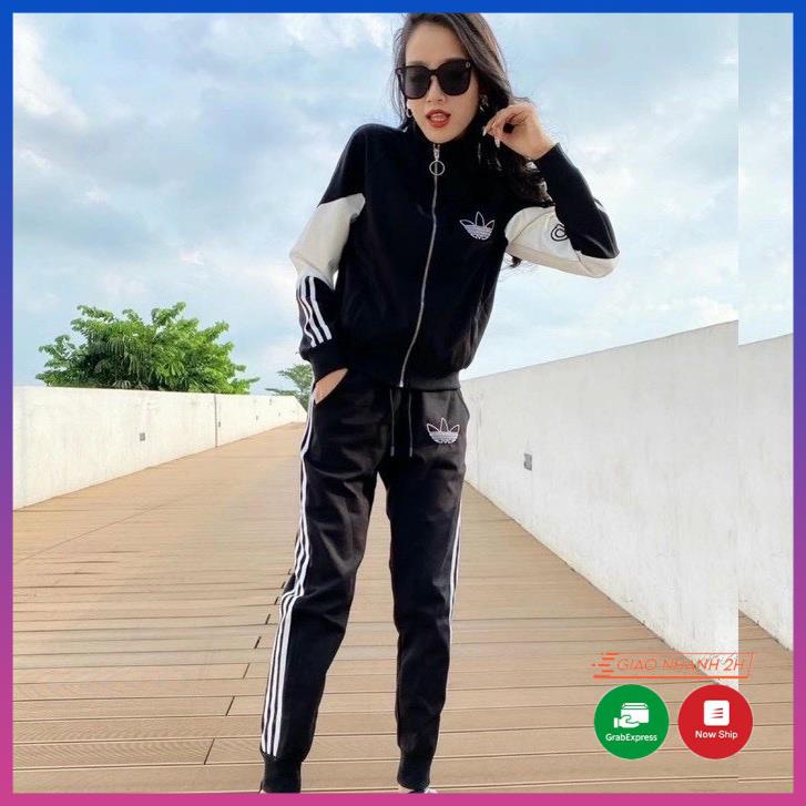 Bộ thể thao nữ Umi ADS thêu quá hót, Bộ thu đông nữ M4 chất umi hàn sịn sò - Mặc là xinh ;
