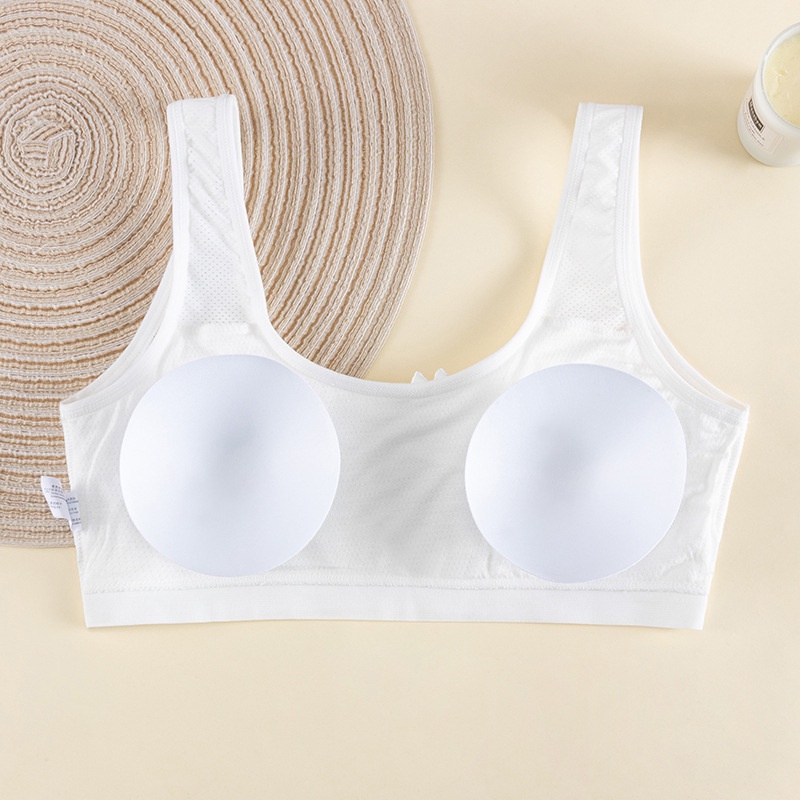 Bra/áo lót bé gái 2 lớp cotton xuất hàn thoáng mát có mút mỏng cho bé từ 30-45kg