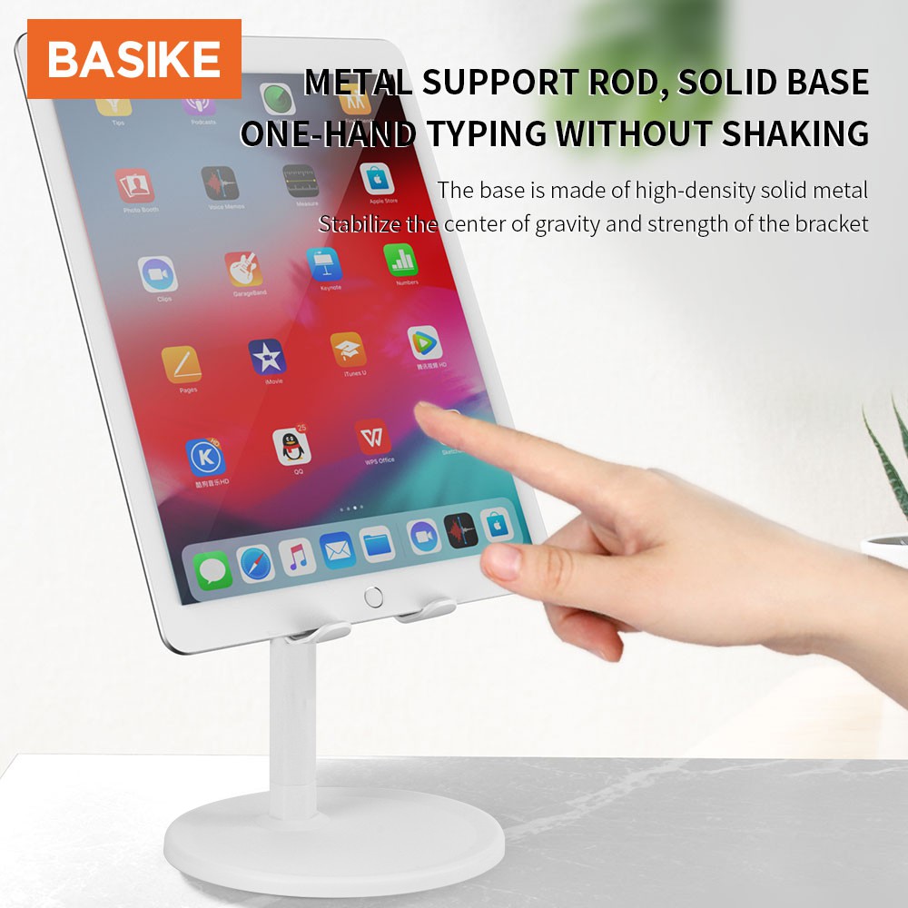 Giá đỡ điện thoại BASIKE UP07 đen trắng, điều chỉnh góc