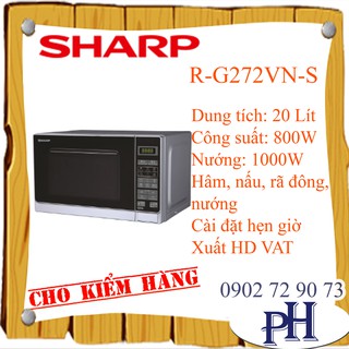 Lò vi sóng điện tử có nướng Sharp R-G272VN-S 20L