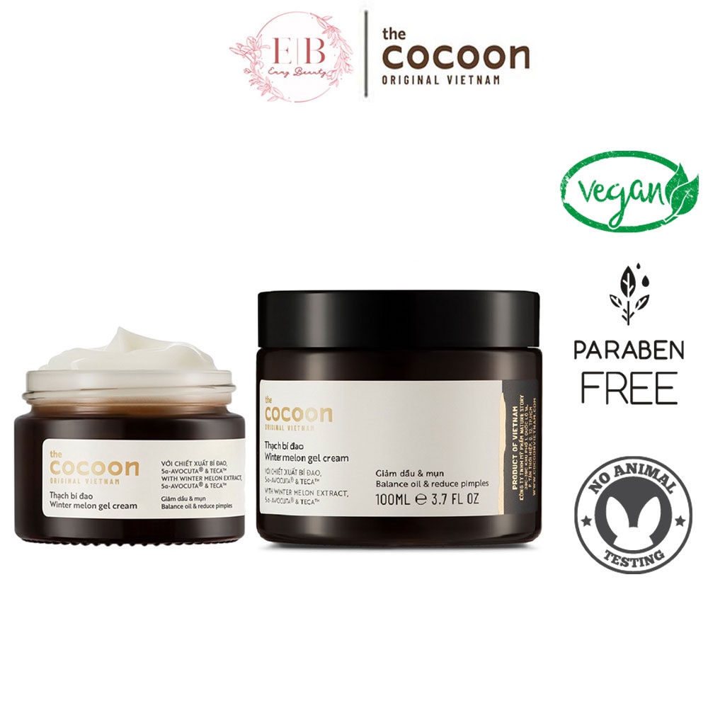 Thạch Bí Đao Cocoon Cấp Ẩm Giảm Mụn 30ml - 100ml