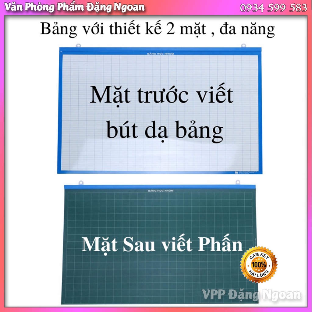 [Tặng 1 hộp Phấn] Bảng phụ 2 mặt cho giáo viên, bảng học nhóm, đồ dùng giáo viên iên có nẹp treo [Vpp Đặng Ngoan]