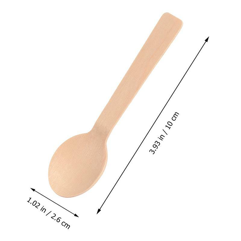 100 Thìa gỗ loại 10cm xúc kem dùng 1 lần hàng cao cấp