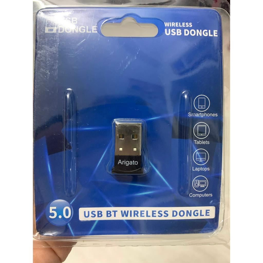 USB thu Bluetooth 5.0 Arigato dành cho PC máy tính Win 10 8 7