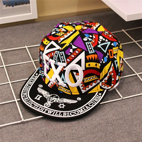 Mũ lưỡi trai chống nắng thêu chữ EXO phong cách hip hop cho bé