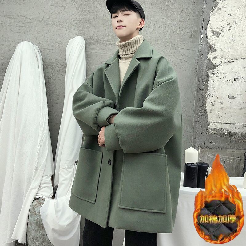 áo khoác len nam dáng dài phong cách Hàn Quốc dày đẹp trai