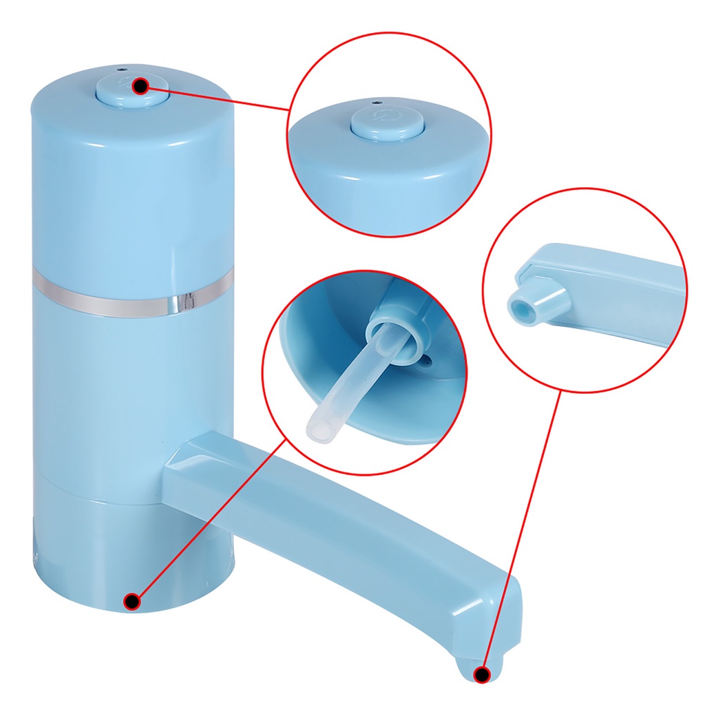 Hàng Hot 1x Chai có thể sạc lại không dây Máy bơm điện Nước uống Di động phân phối đồ USB Hàng giao ngayVirgina056