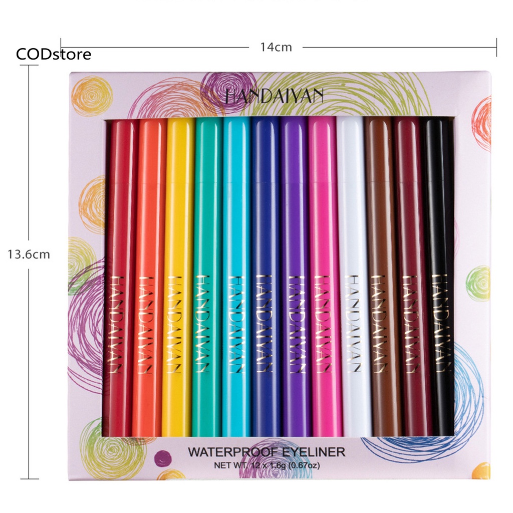 Set bút kẻ mắt dạng lỏng nhiều màu dễ tẩy trang
 | BigBuy360 - bigbuy360.vn