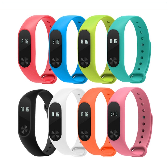 Dây đeo thay thế bằng silicon màu trơn dành cho xiaomi miband2 band2