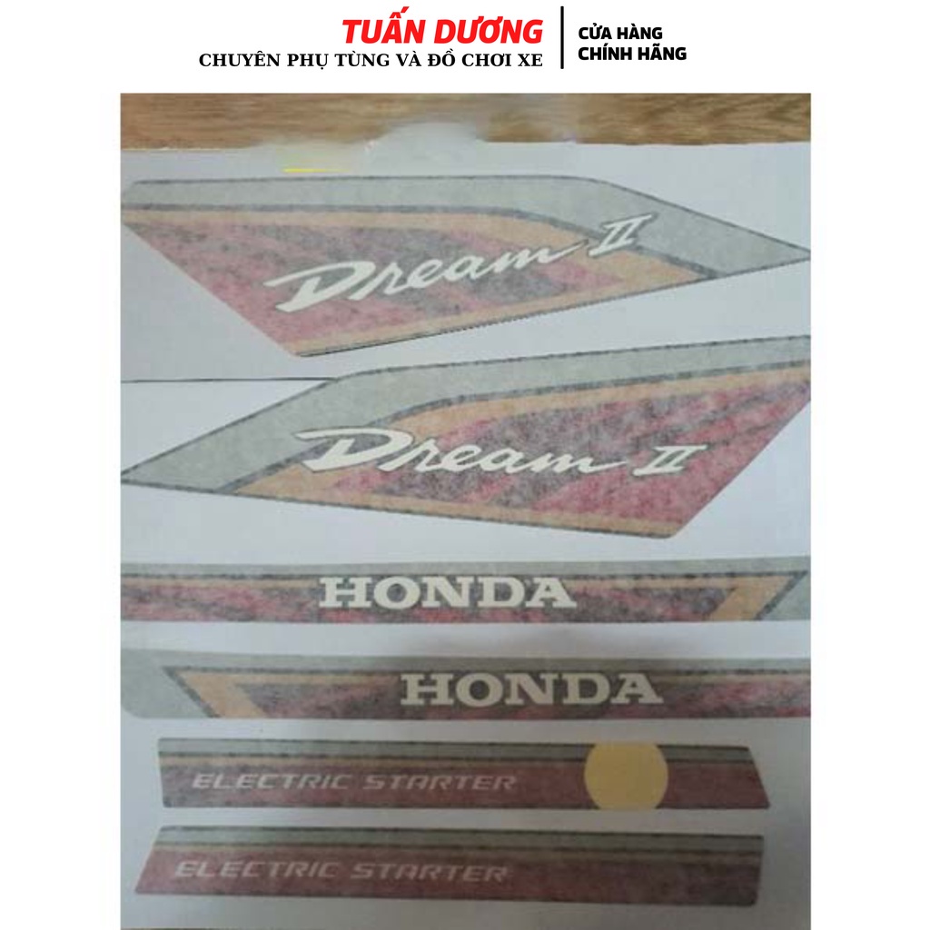 Tem Thái Lửa 3 Lớp Dày Dặn [ Tặng Kèm Bộ Tem Thông Số ] - Tem Lửa Dream Dán Xe Dream Thái, Dream Việt, Super Dream