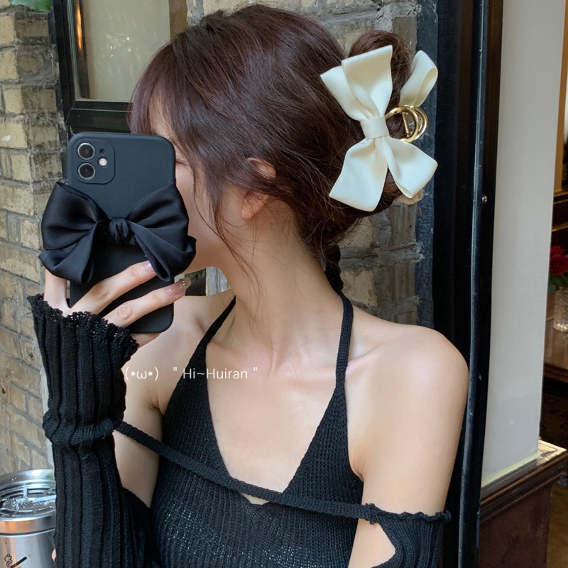 Kẹp TóC HìNh Nơ LớN MàU VàNg ThờI Trang Cho Nữ