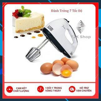 Máy Đánh Trứng,Tạo Bọt Cà Phê, Đánh Bột Làm Bánh, Cầm Tay 7 Tốc Độ Cực Mạnh, Êm Ái Công Suất 180W BH 12 Tháng