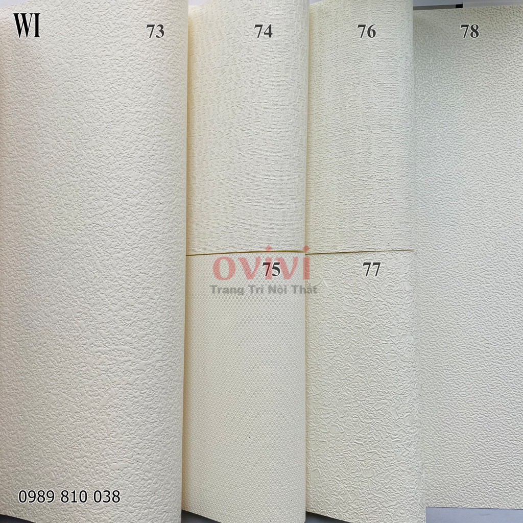 Giấy Dán Tường Trơn Hàn Quốc WI Vân Sơn Cho Phòng Ngủ Lụa Không Keo Khổ 1.06 x 15.6 m Màu Trắng, Ghi, Xanh