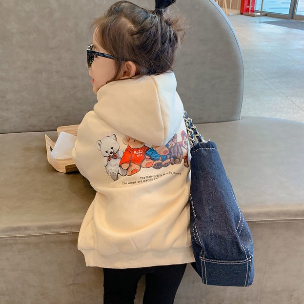 Áo Hoodie Dày Dặn Phong Cách Phương Tây Thời Trang Thu Đông Mới Cho Bé Gái