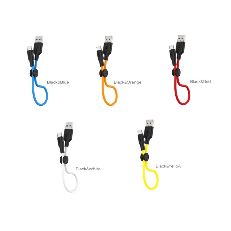 ✅CÁP NGẮN HOCO X21 plus 25 Cm TYPEC Dây silicon mền dẻo chống gẫy,chống cháy- Chính Hãng