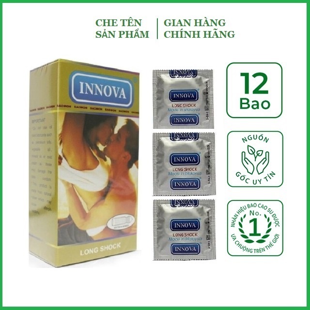 Bao Cao Su Chống Xuất Tinh Sớm Gân Gai INNOVA Vàng - 12 chiếc