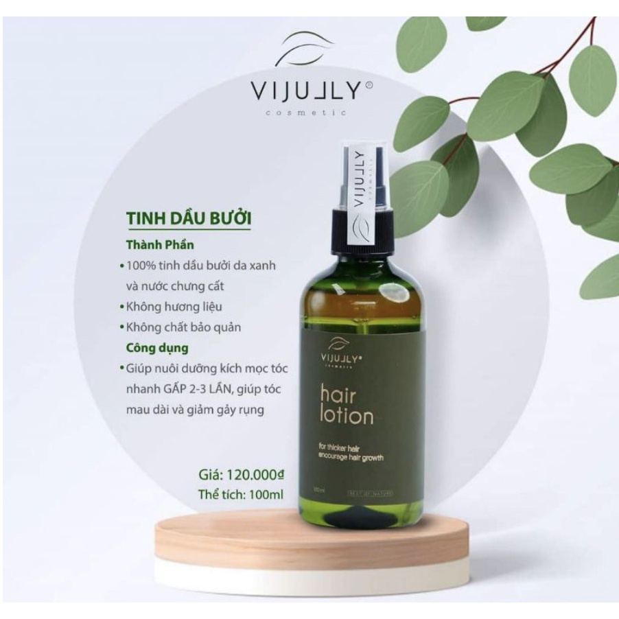 Tinh Dầu Bưởi Vi Jully - Kích Mọc Tóc &amp; Dưỡng Tóc Dày Khỏe Không Bết Tóc - Chai 100ml giá tốt/giá rẻ