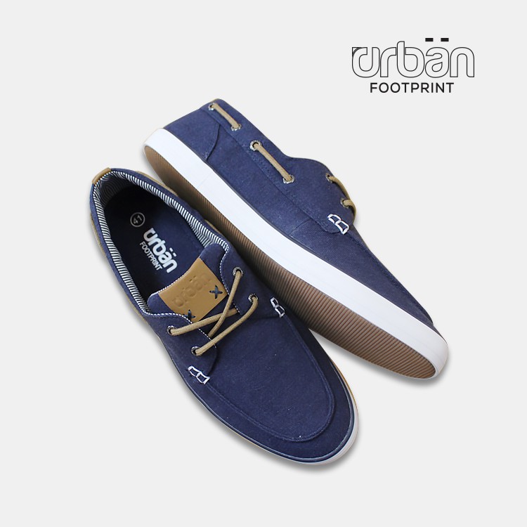 Giầy Slipon D&amp;A UM1813 Xanh Chàm Vải Canvas