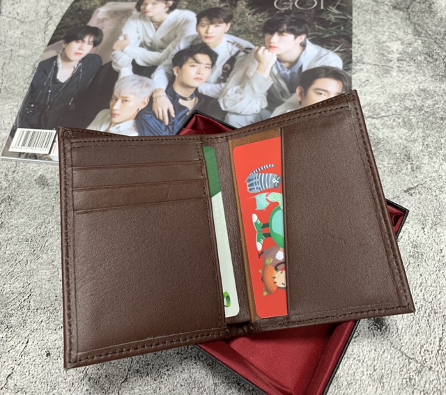 Ví da mini màu nâu