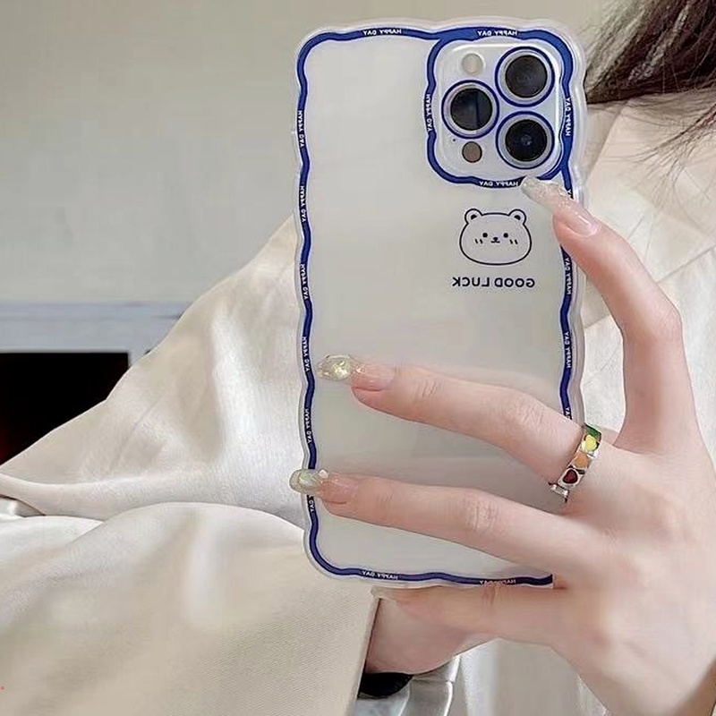 Ốp Điện Thoại TPU Mềm Chống Rơi Họa Tiết Gấu / Thỏ Dễ Thương Cho Iphone 11 12 13 Pro Max 6 7 8 Plus Xr X Xs
