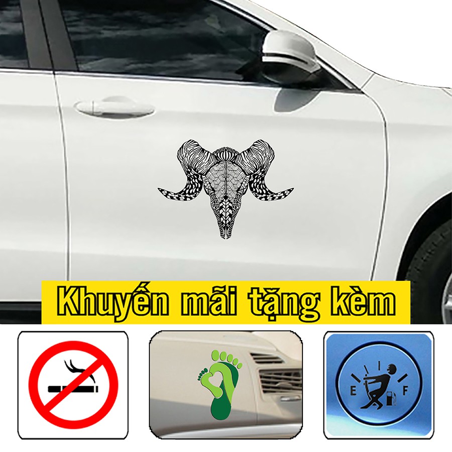 Decal xe hơi, sticker biểu tượng hình chim thú