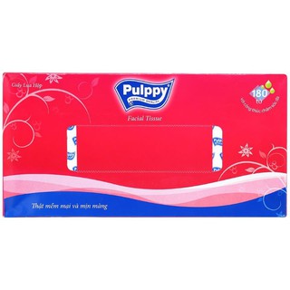 Khăn giấy lụa Pulppy 2 lớp hộp 180 tờ