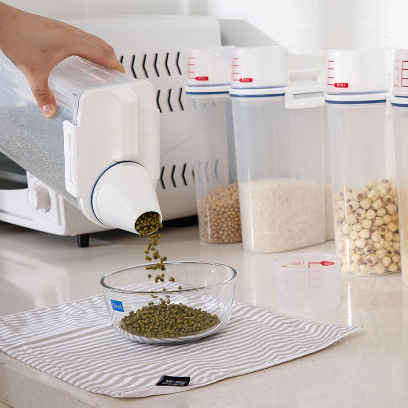 Hộp Nhựa Trong Suốt Đựng Ngũ Cốc Tiện Dụng
