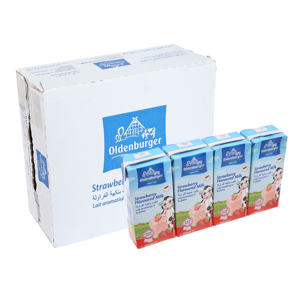 Sữa Tươi Oldenburger Vị Dâu 200ml - Sữa tươi Đức