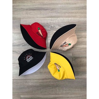 Nón Bucket carot vành tròn 2 mặt nam nữ UNSIEX phong cách ULZZANG sẵn/ảnh thật