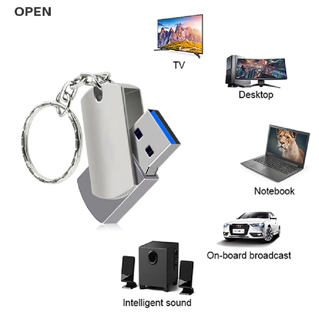 Ổ Đĩa Flash USB 3.0 1 / 2TB Tốc Độ Cao Bằng Kim Loại Có Móc Khóa my
