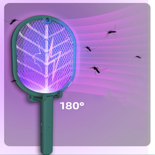 Vợt muỗi điện quang thông minh cao cấp kiêm đèn bắt muỗi pin sạc 1200 mah - Bảo hành 3 tháng - 1 đổi 1