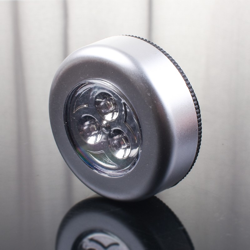 3 LED Stick Touch Light Lamp Battery Powered Wireless Stick-on Touch Night Light