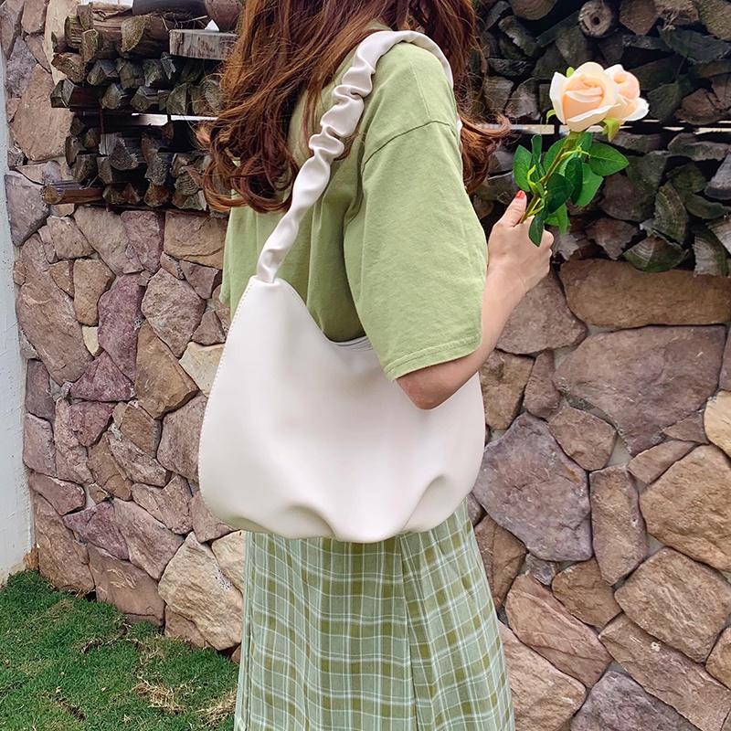 Dela Túi Xách Đeo Vai Hình Đám Mây Chất Liệu Mềm Mại Thời Trang Cho Nữ