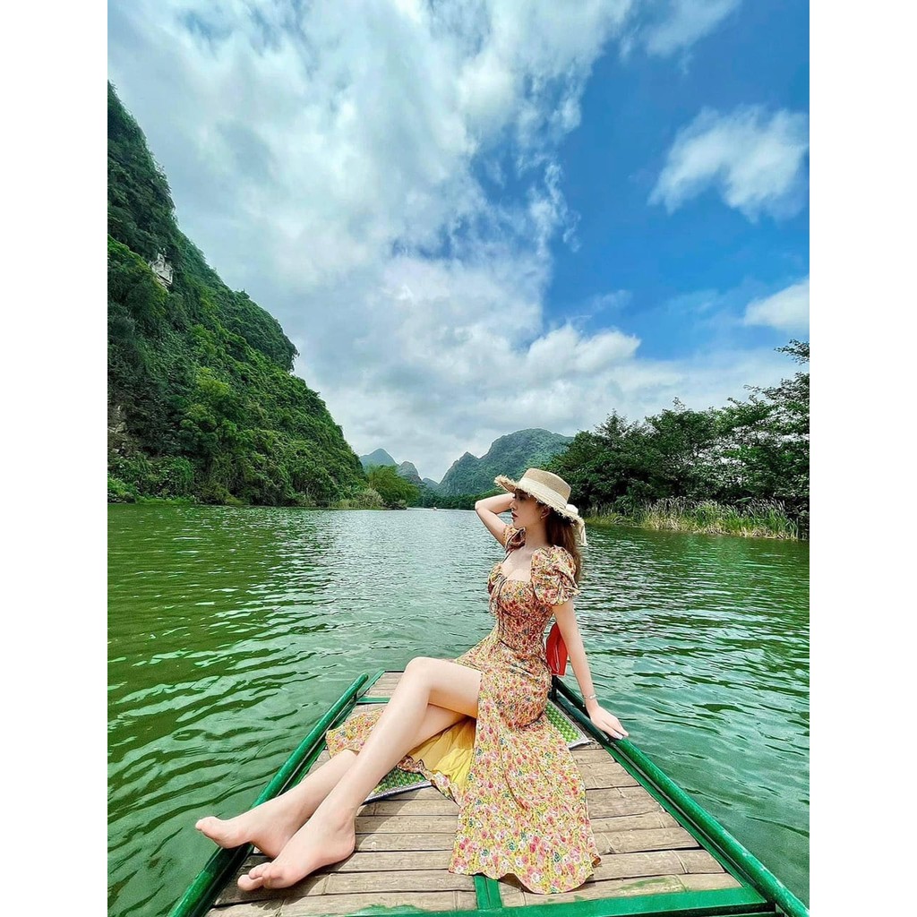 [Mã FATHANG5 giảm 10K đơn 50K] Váy hoa nhí chất chéo thái tay bồng xẻ vạt đùi,Đầm hoa nhí vintage 3 màu chất đẹp | BigBuy360 - bigbuy360.vn