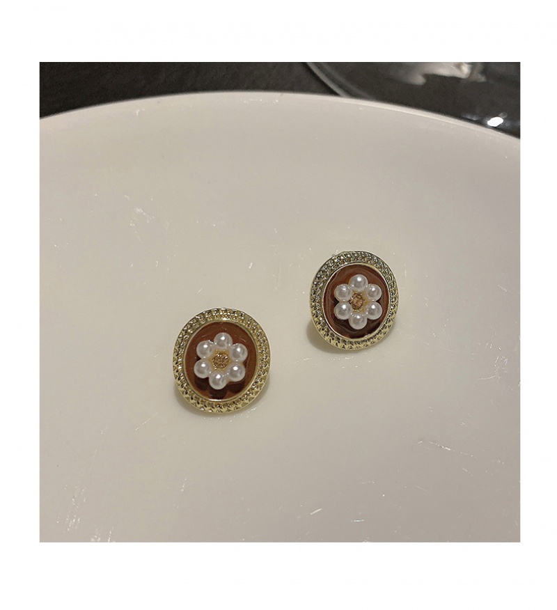 Khuyên tai mạ vàng đính ngọc trai giả nhiều kiểu tùy chọn hợp thời trang cho nữ