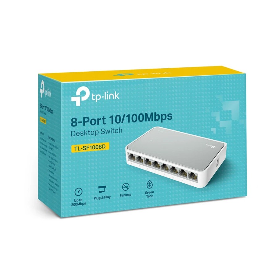 chia mạng Switch TP-Link TL-SF1008D 8-Port 10/100Mbps Desktop Switch