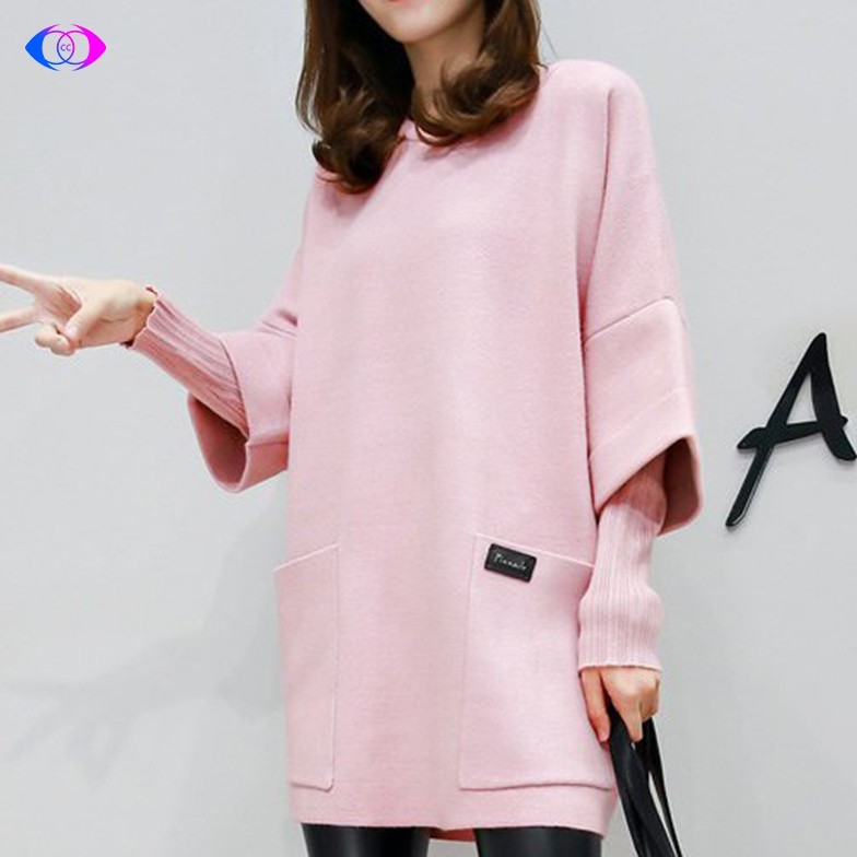 Áo Sweater dáng dài cổ tròn giả nhiều lớp kiểu Hàn Quốc thời trang mùa thu năng động20170828 | BigBuy360 - bigbuy360.vn