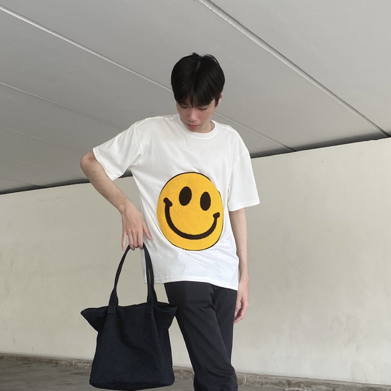 Áo Drew thêu xù cao cấp Áo thun drew thêu xù mặt cười