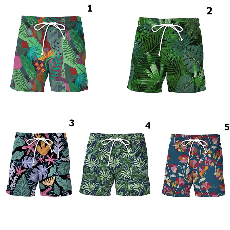 Quần Short Đi Biển In Họa Tiết Thời Trang Cho Nam Size M-4XL