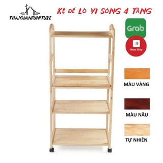 Kệ gỗ để lò vi sóng 4 tầng