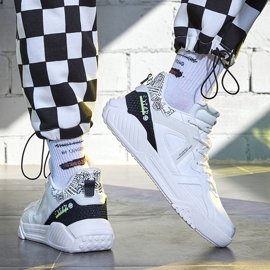 Giày Thể Thao Buộc Dây Màu Trắng Mềm Mại Chống Mòn Thời Trang Cho Nam Epoch 2.0