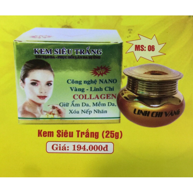 Kem siêu trắng LINH CHI VÀNG