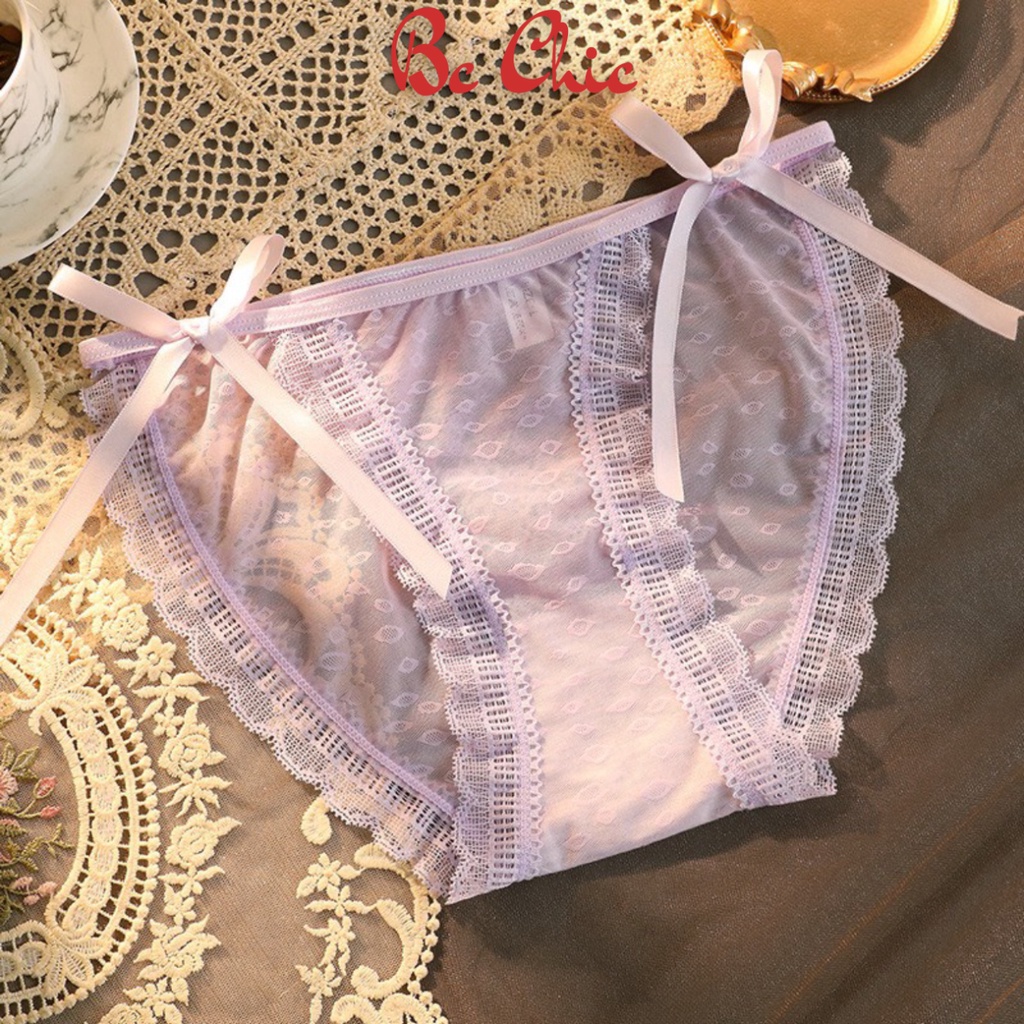 Quần Lót Nữ , Quần Lót Ren Sexy thiết kế dây buộc thoáng mát MÃ Q305 BC_CHIC LINGERIE