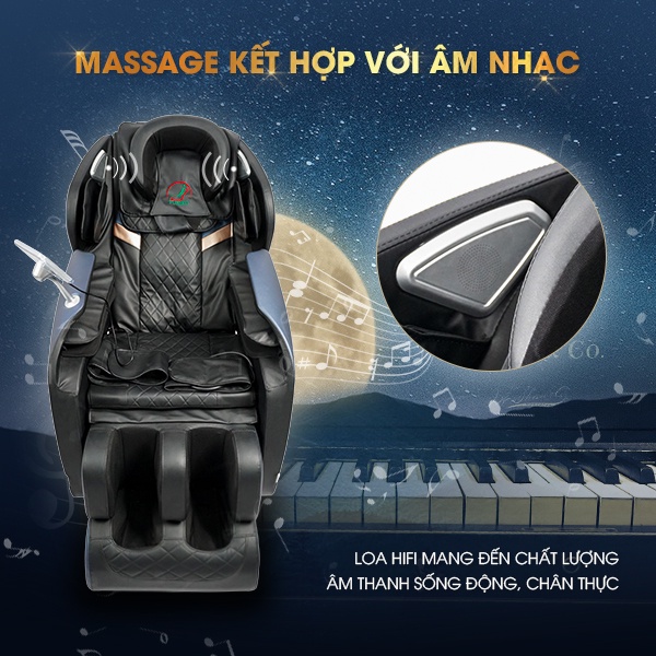 Ghế massage toàn thân Bảo hành 10 năm điều khiển giọng nói Funiko F16 phiên bản độc quyền