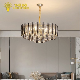 Đèn Chùm Trang Trí Pha Lê Luxury  THỦ ĐÔ LIGHTING Chất Liệu Hợp Kim Kết Hợp Thanh Pha Lê Cao Cấp Sang Trọng 8073